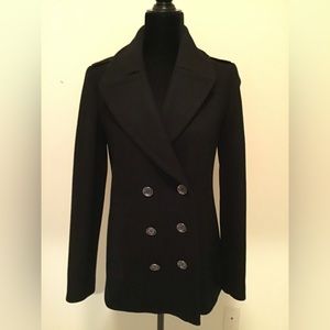 Burberry Pea Coat Black size 4